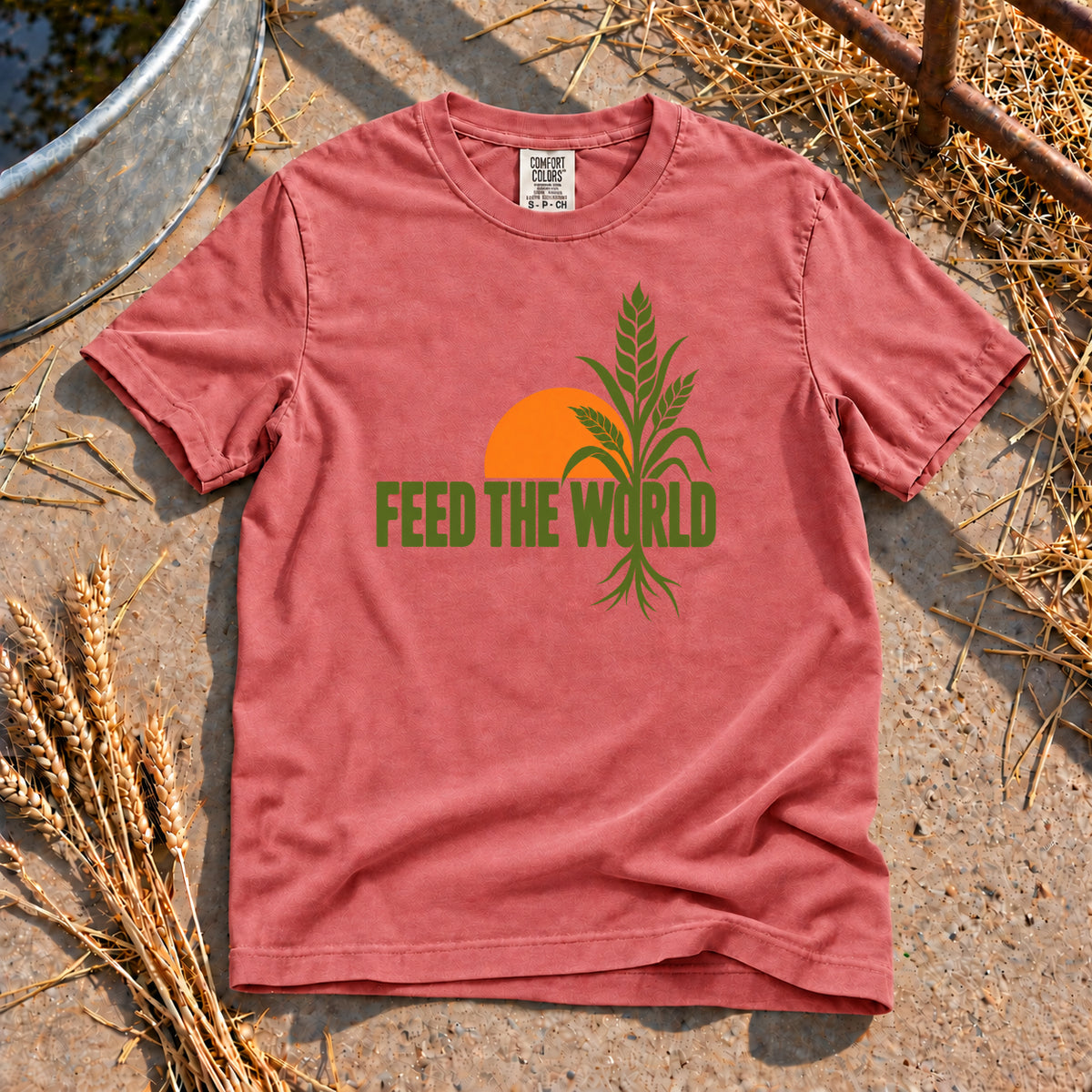Feed The World T-Shirt in Watermelon
