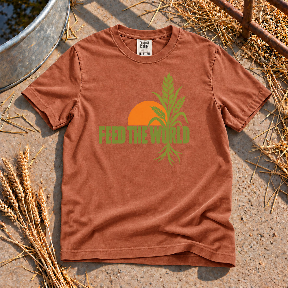 Feed The World T-Shirt in Yam