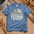 Feeding the World T-Shirt in Blue Jean