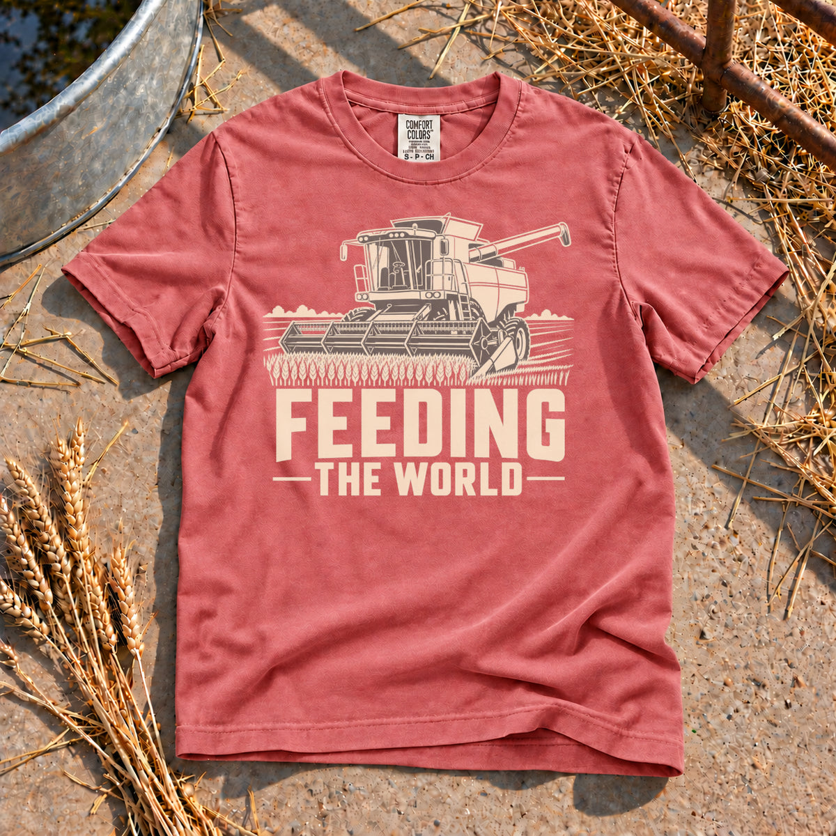 Feeding the World T-Shirt in Watermelon