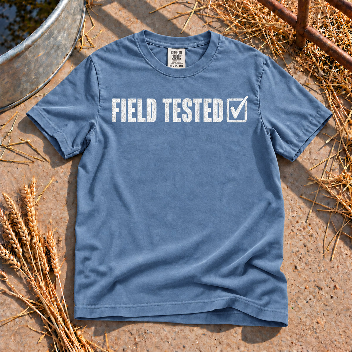 Field Tested T-Shirt in Blue Jean