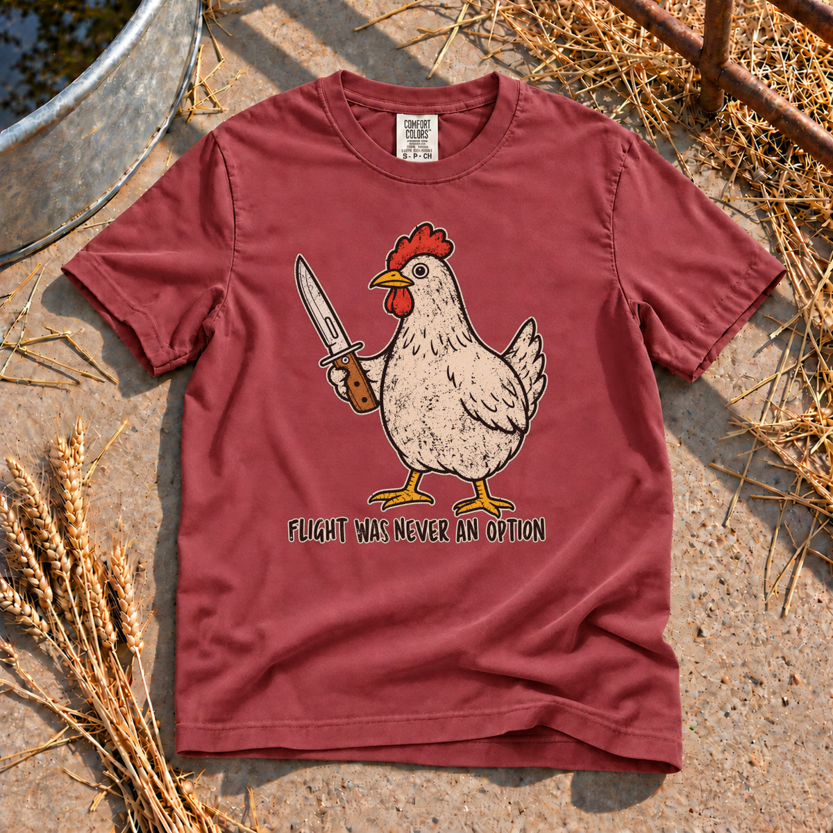Fight Not Flight T-Shirt in Brick