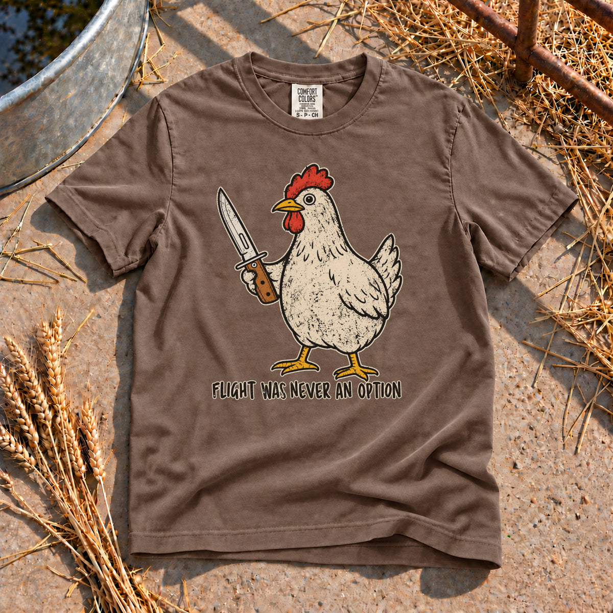 Fight Not Flight T-Shirt in Espresso