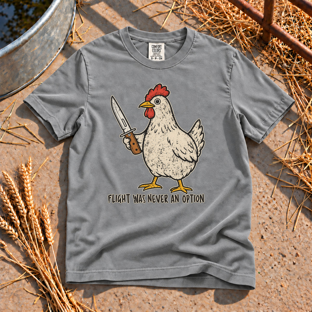 Fight Not Flight T-Shirt in Grey