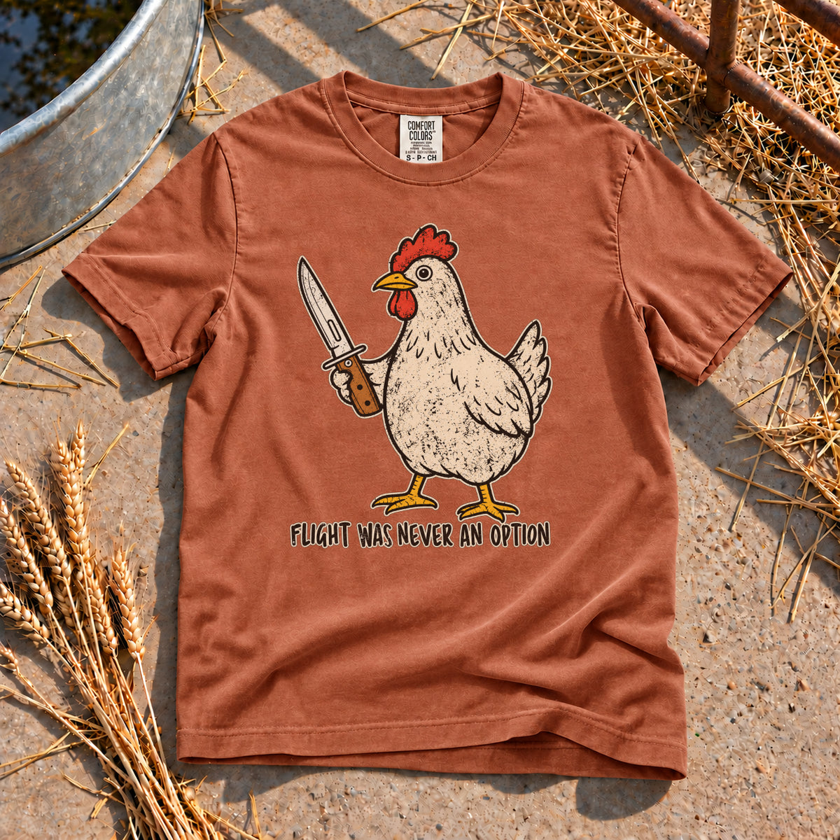 Fight Not Flight T-Shirt in Yam