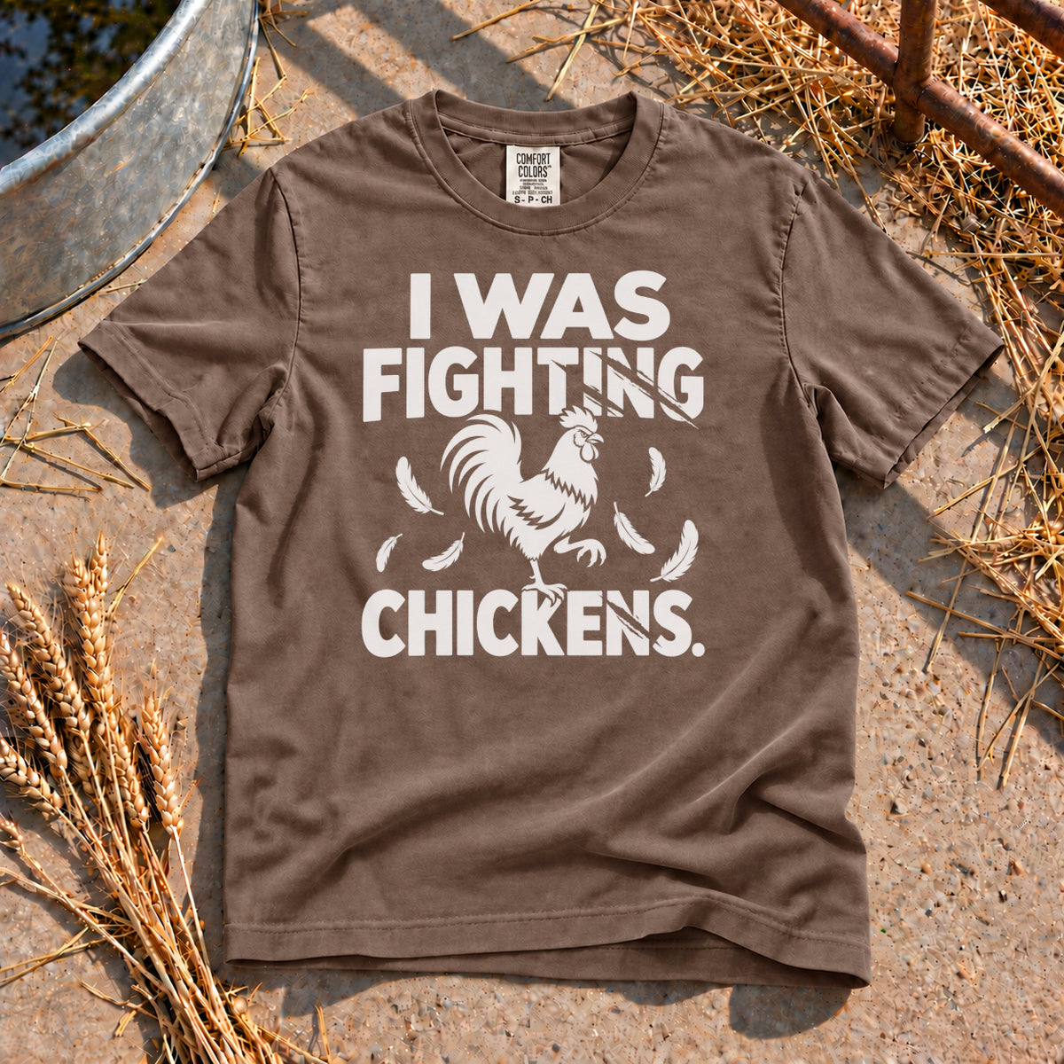 Chicken Fighter T-Shirt in Espresso