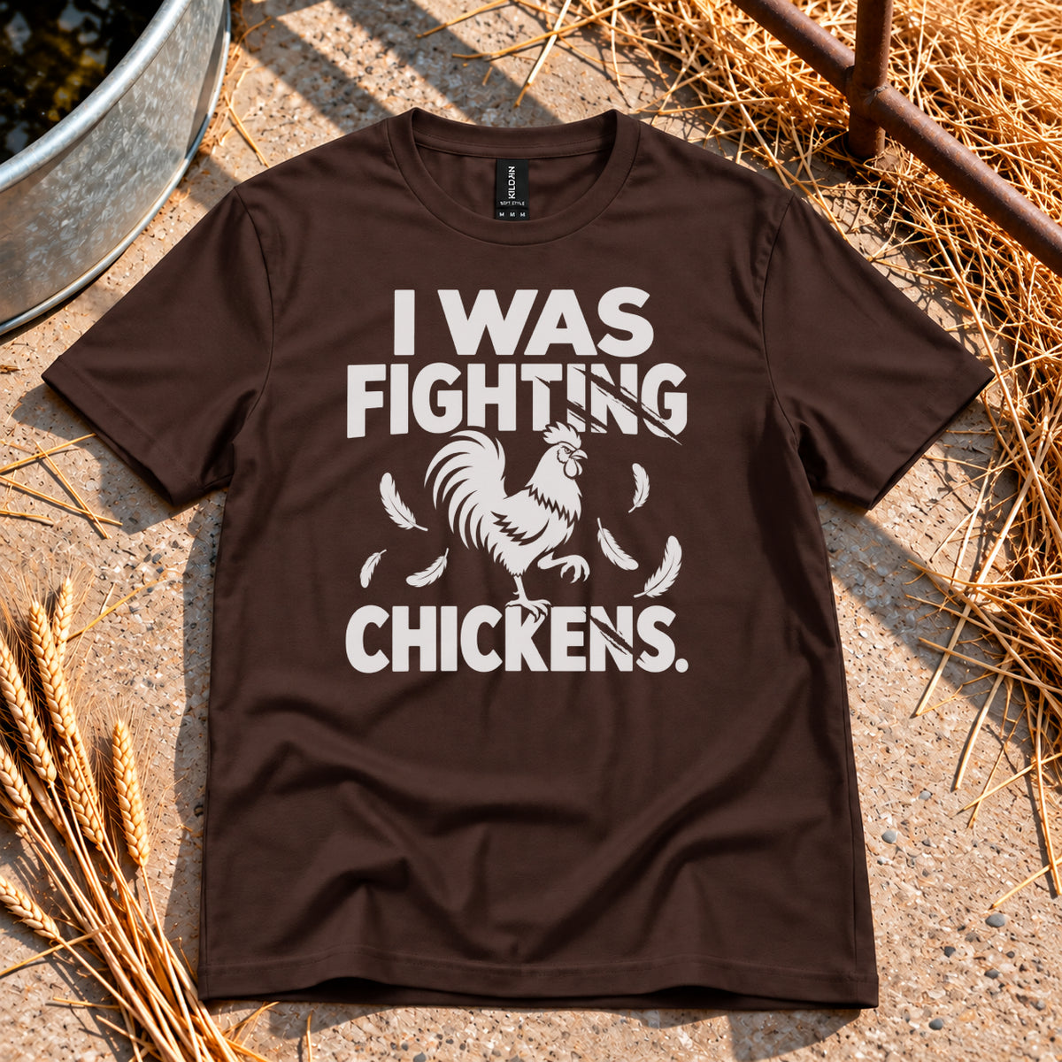 Chicken Fighter T-Shirt in Dark Chocolate