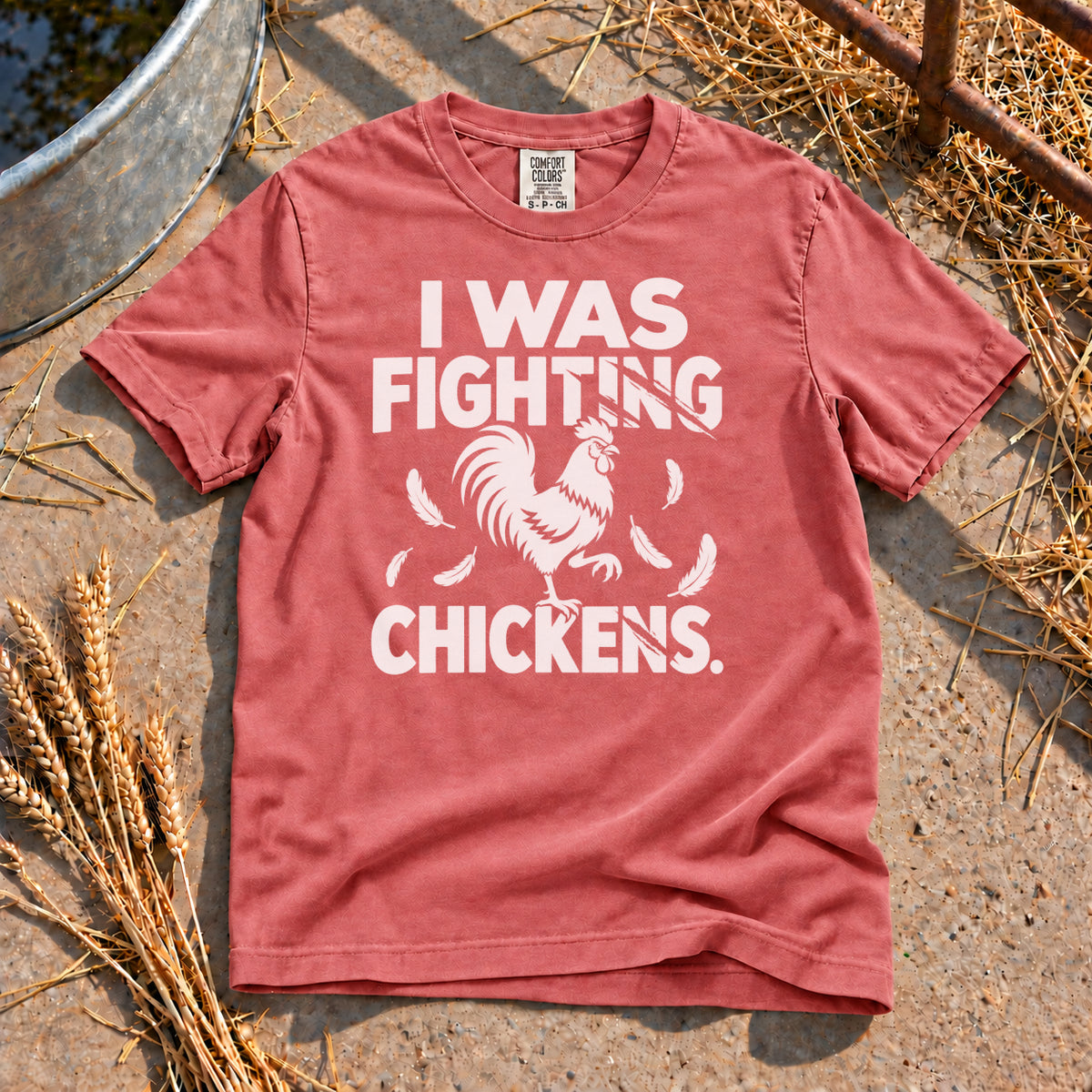 Chicken Fighter T-Shirt in Watermelon