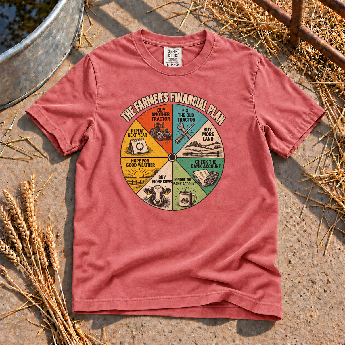 Farmer's Financial Plan T-Shirt in Watermelon