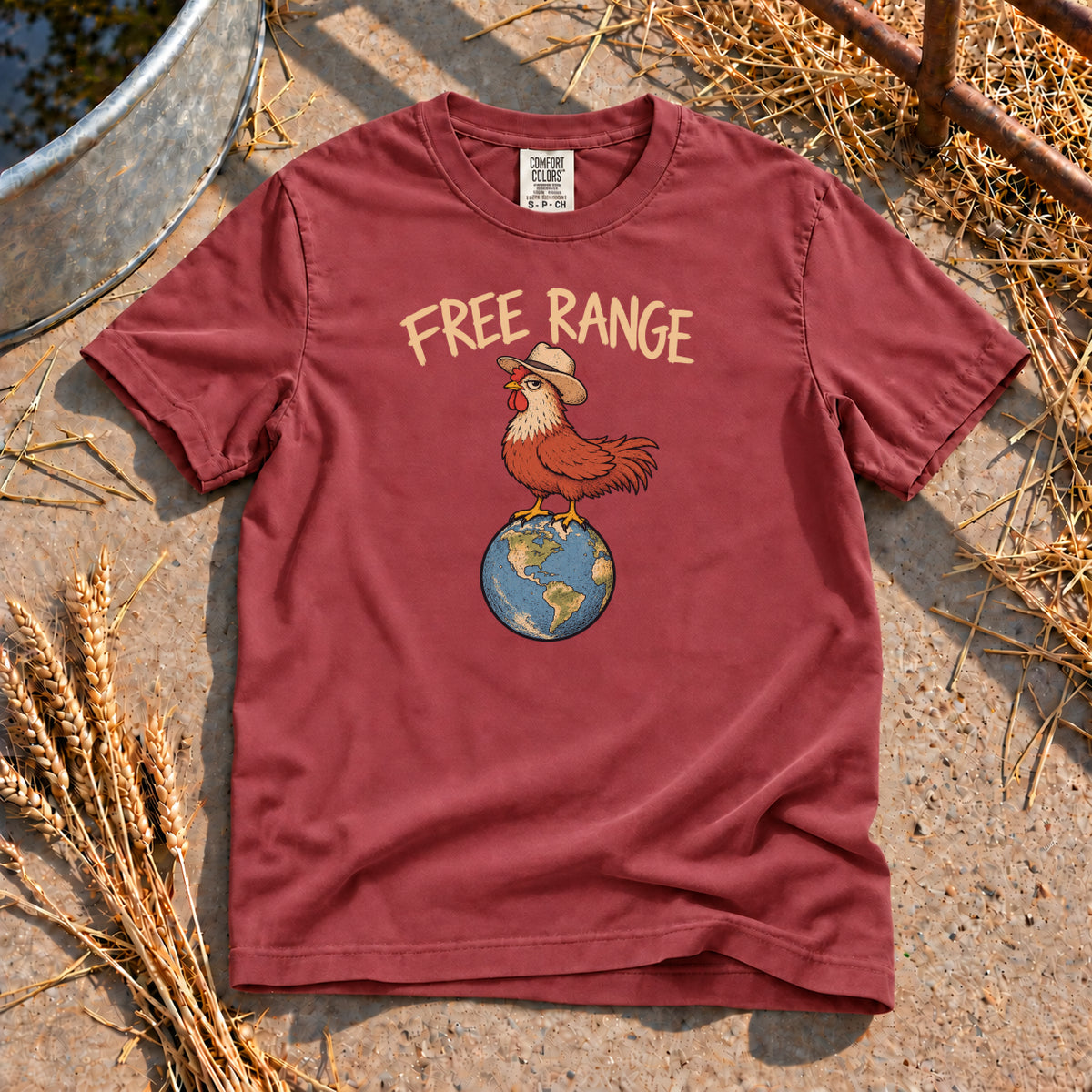 Free Range T-Shirt in Brick