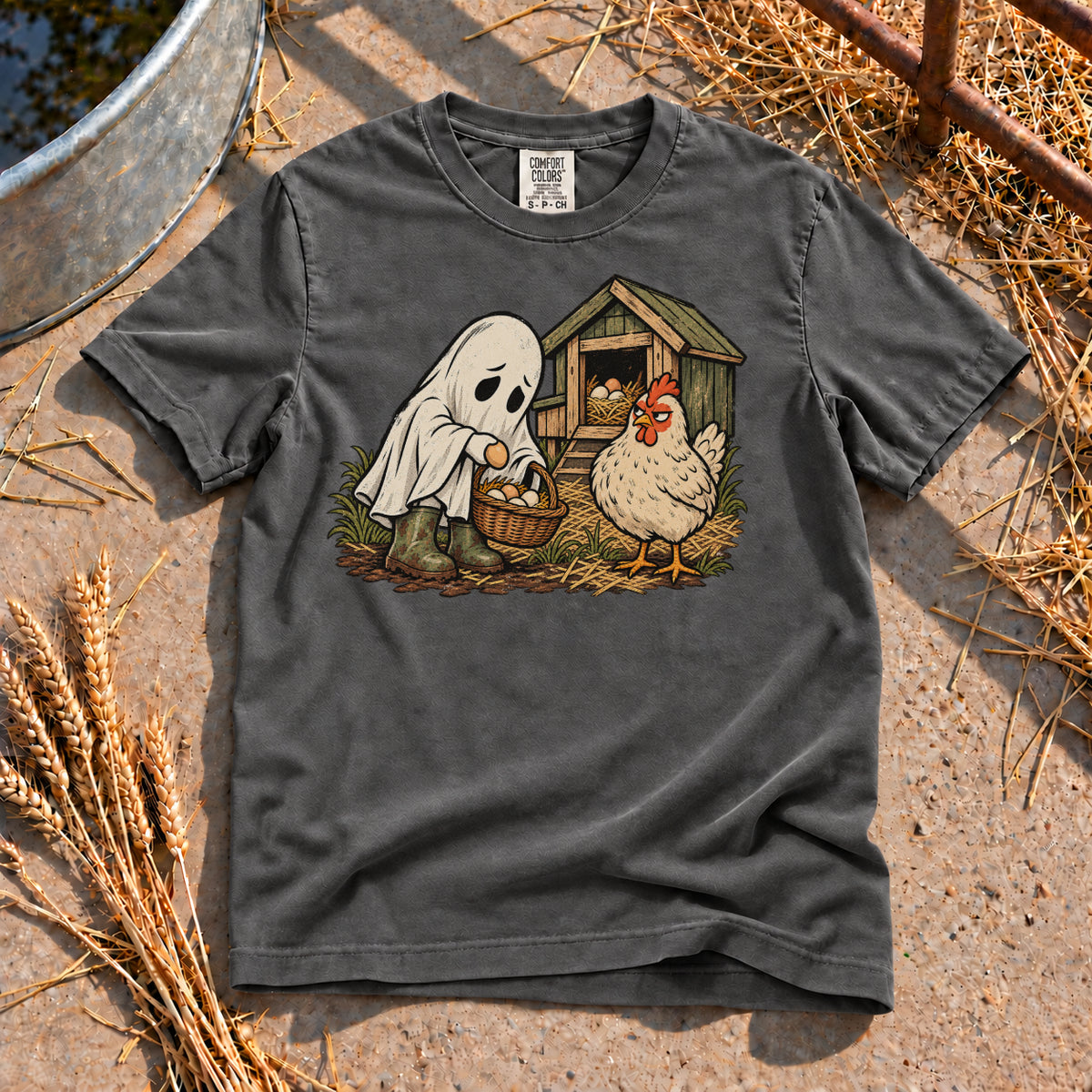 Ghost Chores T-Shirt in Pepper
