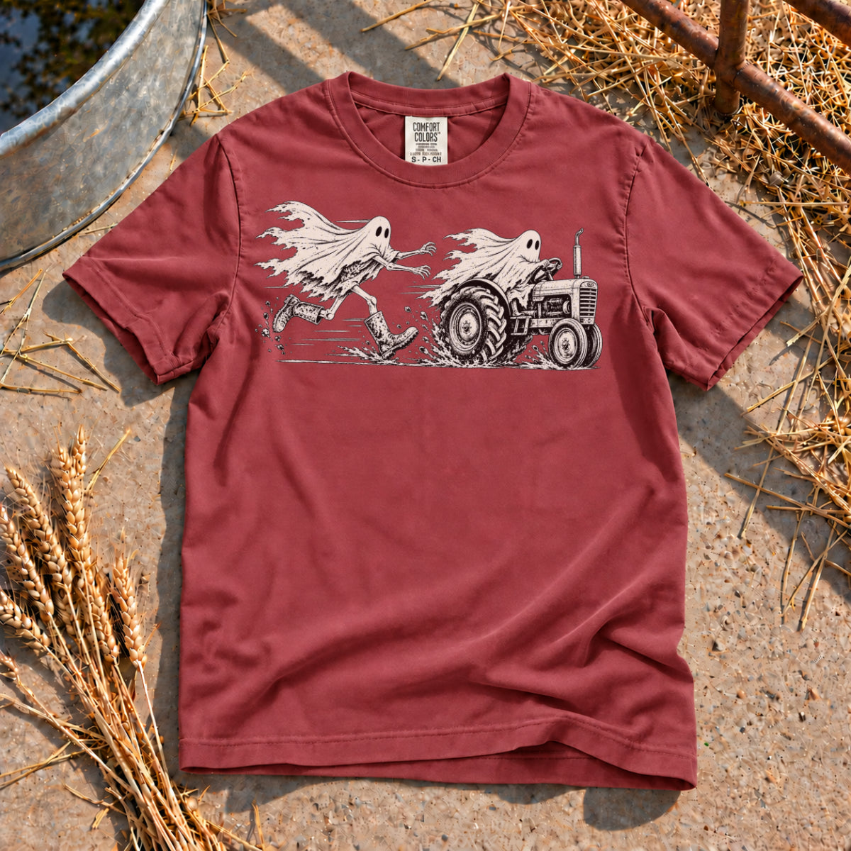 Ghostly Chase T-Shirt in Brick