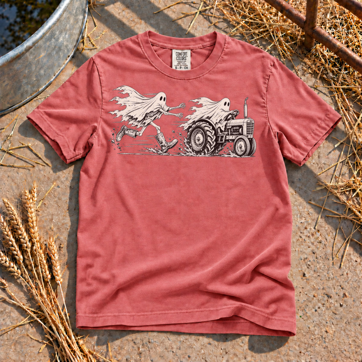 Ghostly Chase T-Shirt in Watermelon