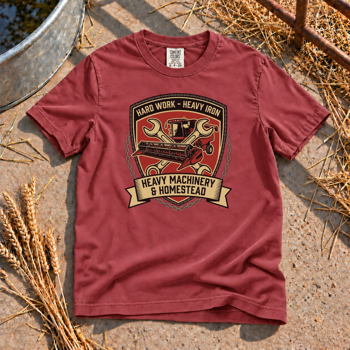 Hard Work T-Shirt in Brick