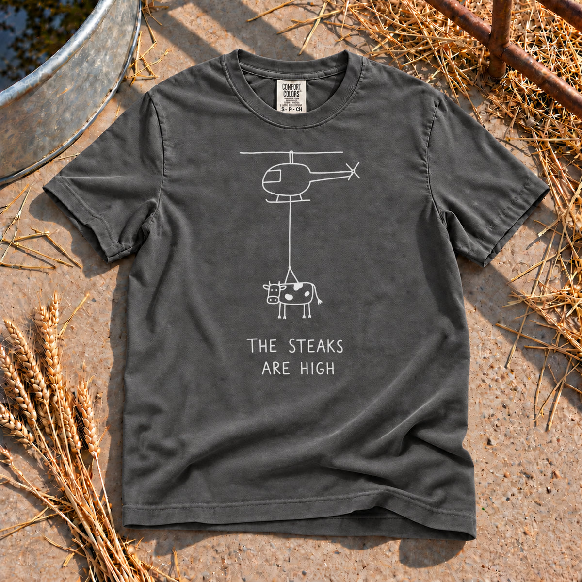 High Steaks T-Shirt in Pepper