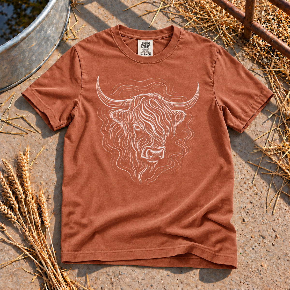 Highland Cow T-Shirt in Yam