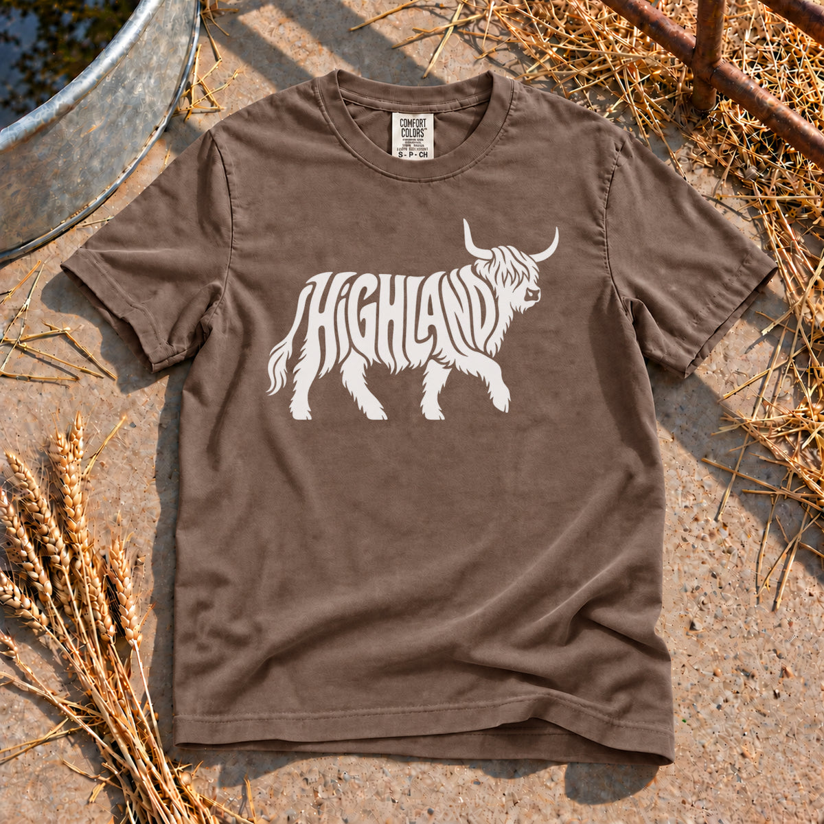 Highland Cow T-Shirt in Espresso