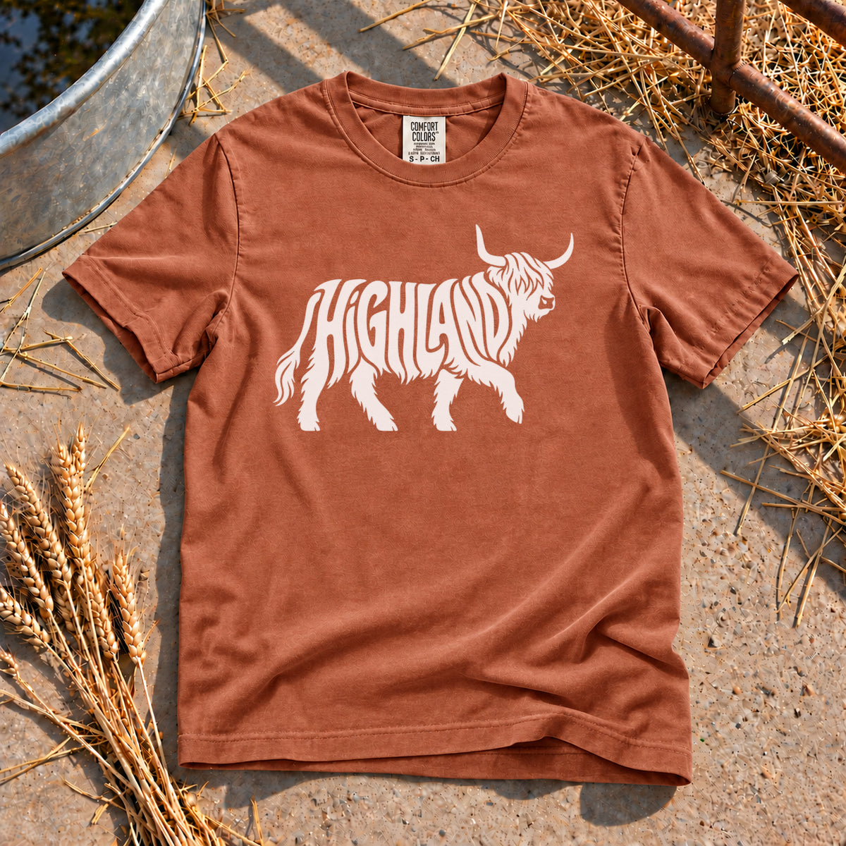 Highland Cow T-Shirt in Yam