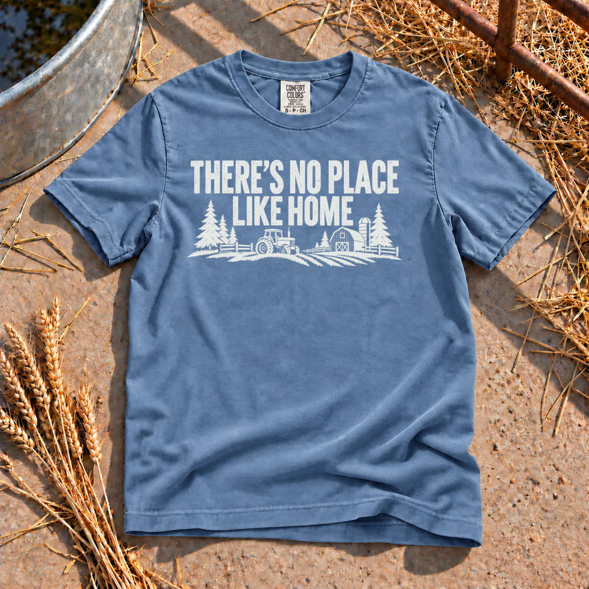 Home T-Shirt in Blue Jean