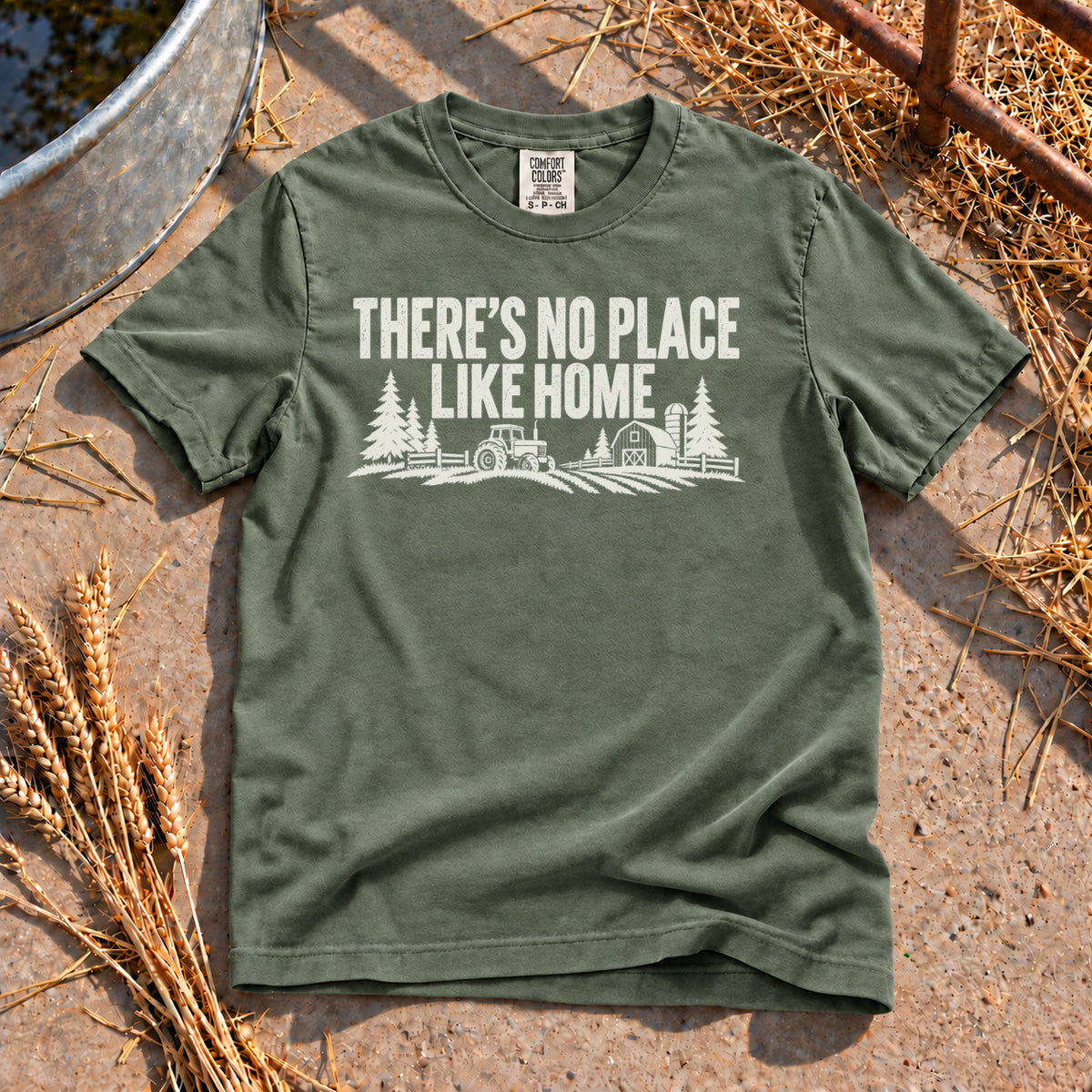 Home T-Shirt in Moss