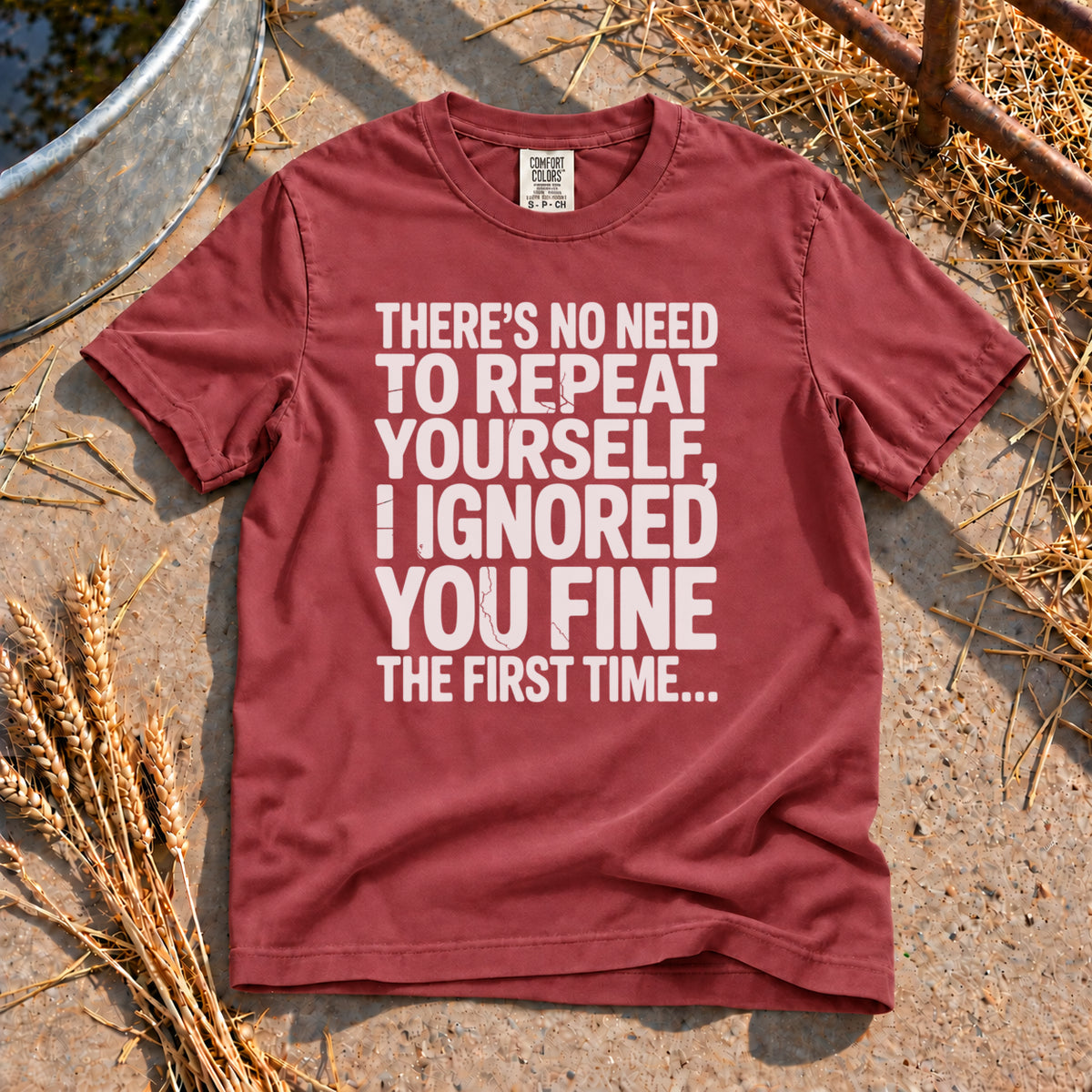 Ignore You T-Shirt in Brick