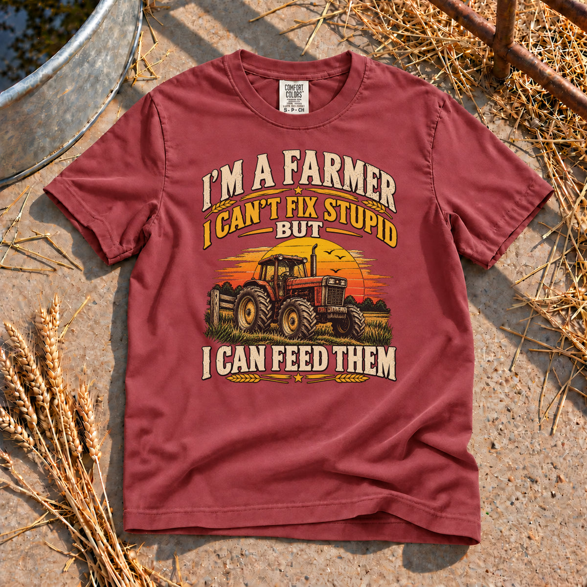 I'm A Farmer T-Shirt in Brick