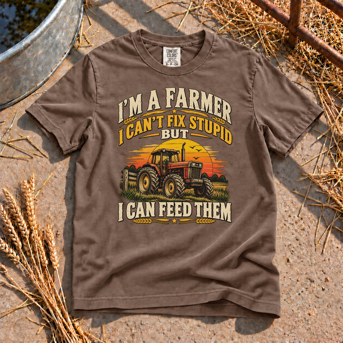 I'm A Farmer T-Shirt in Espresso