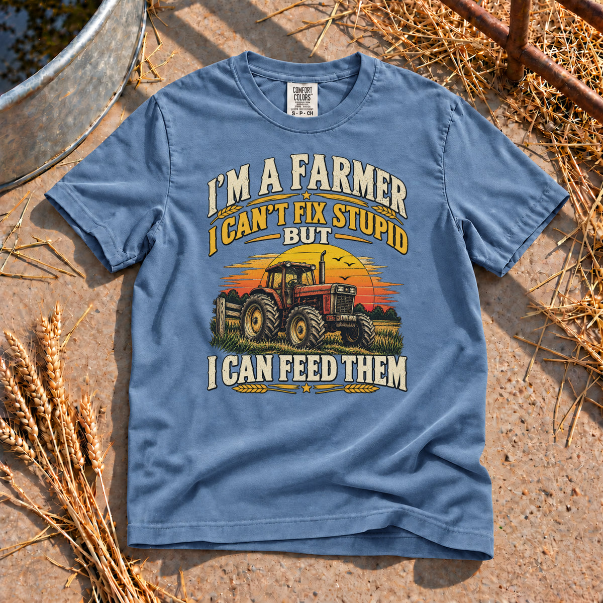 I'm A Farmer T-Shirt in Blue Jean