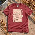 Know Your Food T-Shirt in Brick