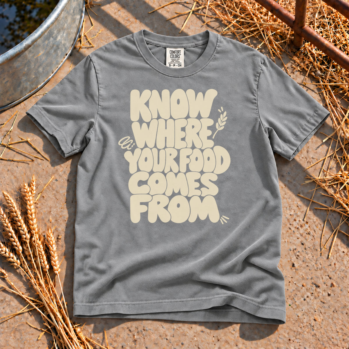 Know Your Food T-Shirt in Grey