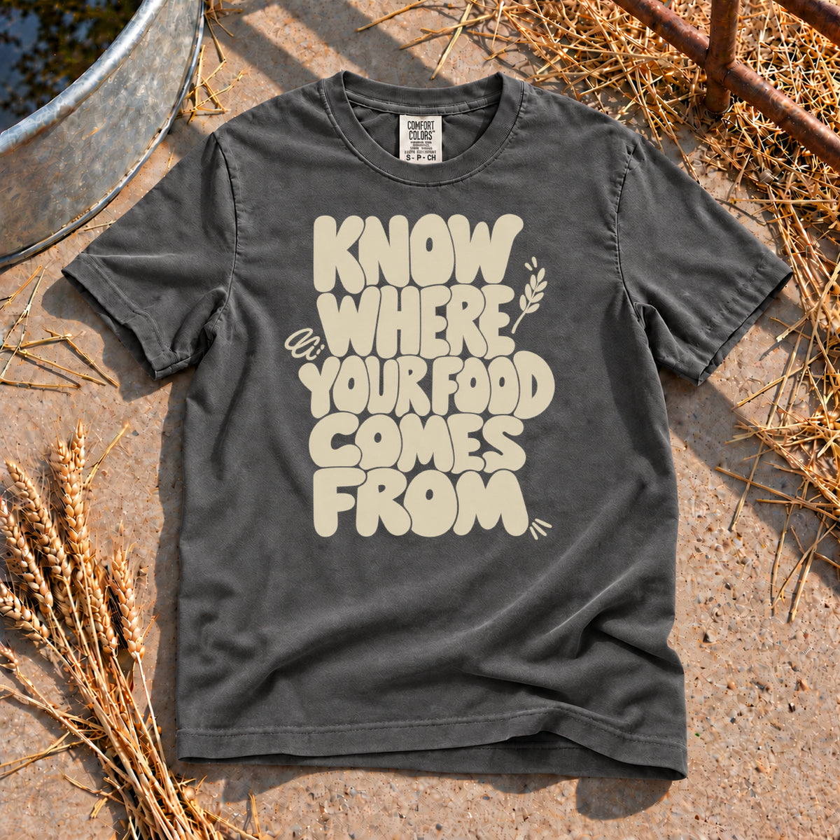 Know Your Food T-Shirt in Pepper