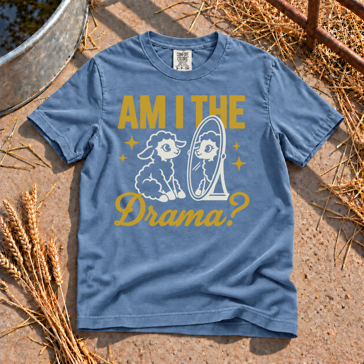 Lamb Drama T-Shirt in Blue Jean