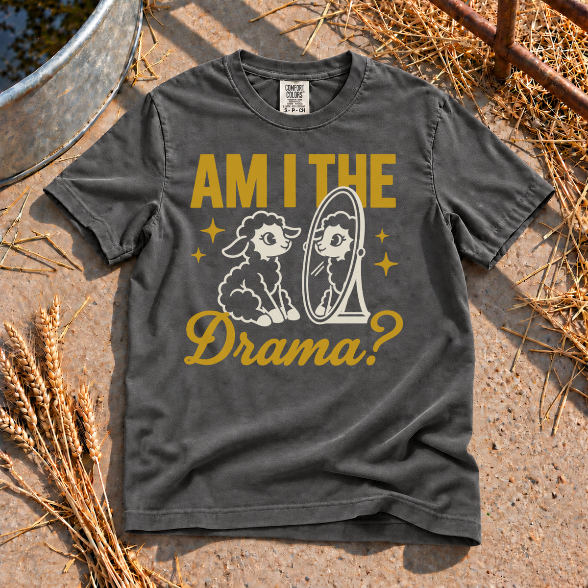 Lamb Drama T-Shirt in Pepper