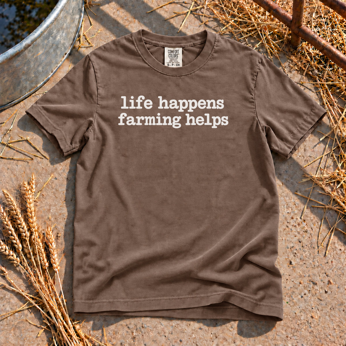 Life Happens T-Shirt in Espresso
