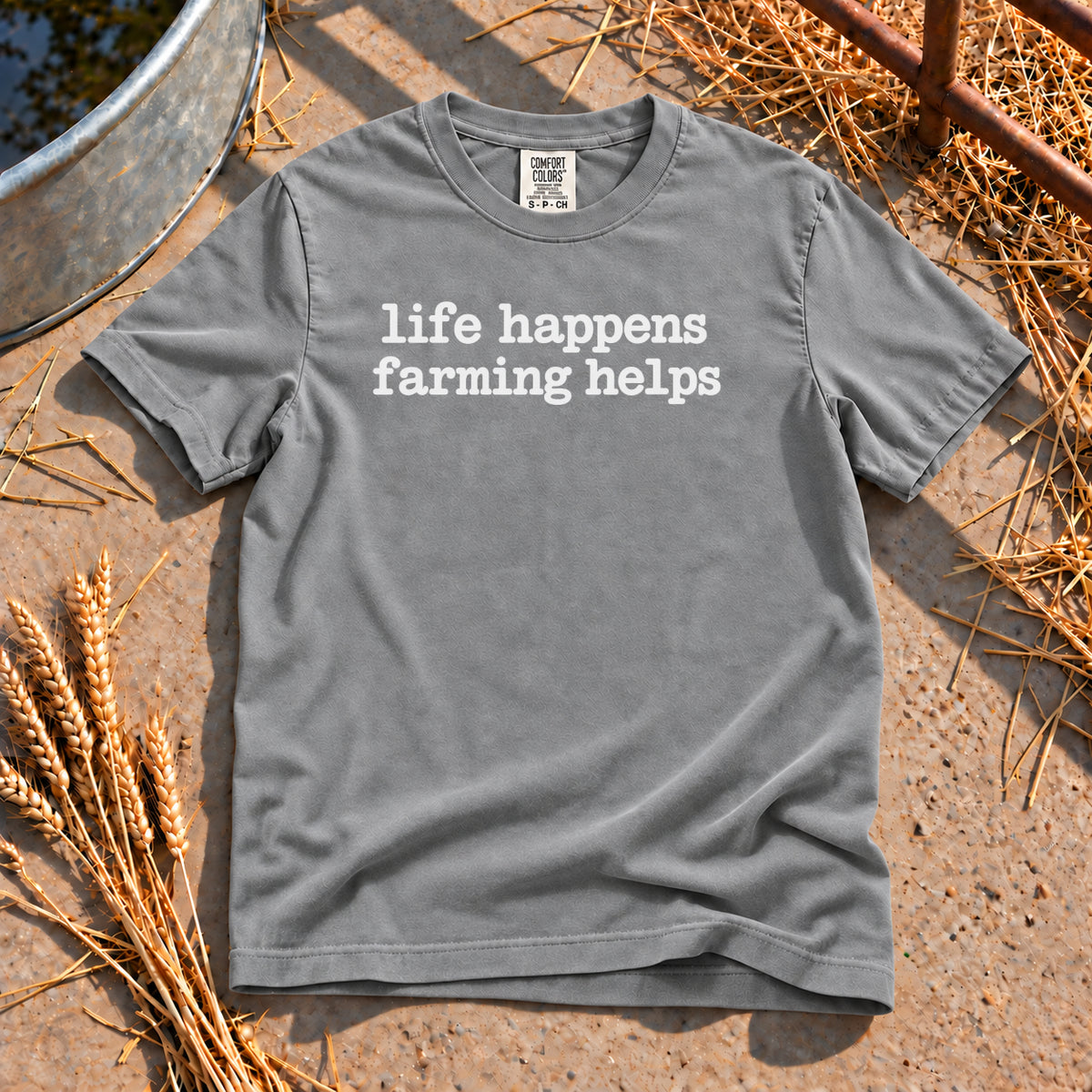 Life Happens T-Shirt in Grey