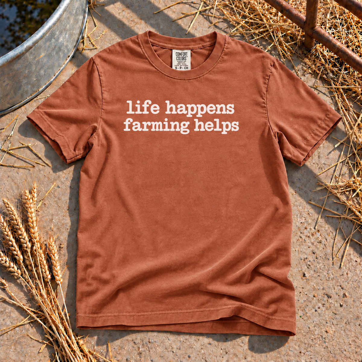 Life Happens T-Shirt in Yam
