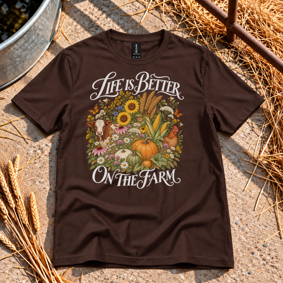 Life Is Better T-Shirt in Dark Chocolate