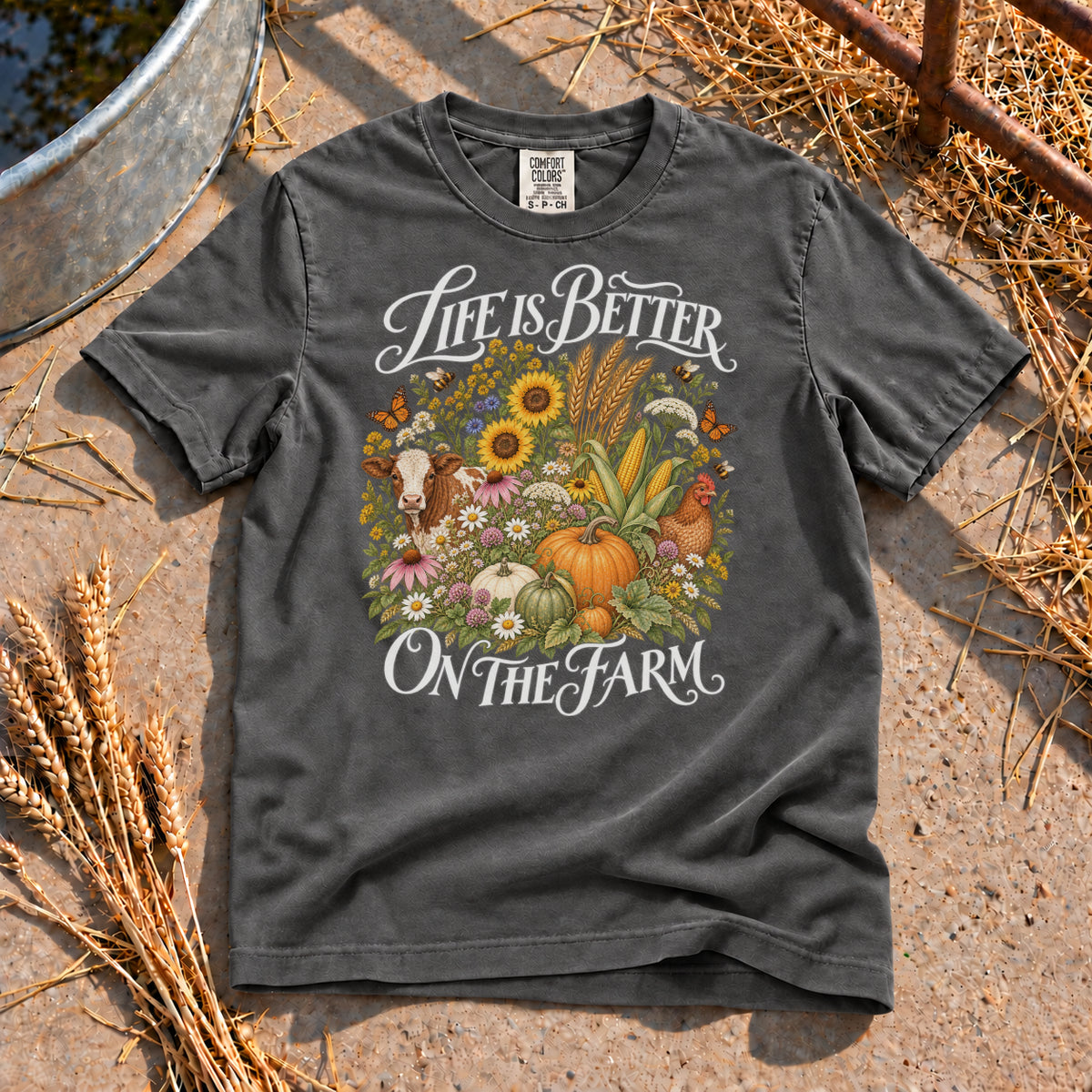 Life Is Better T-Shirt in Pepper