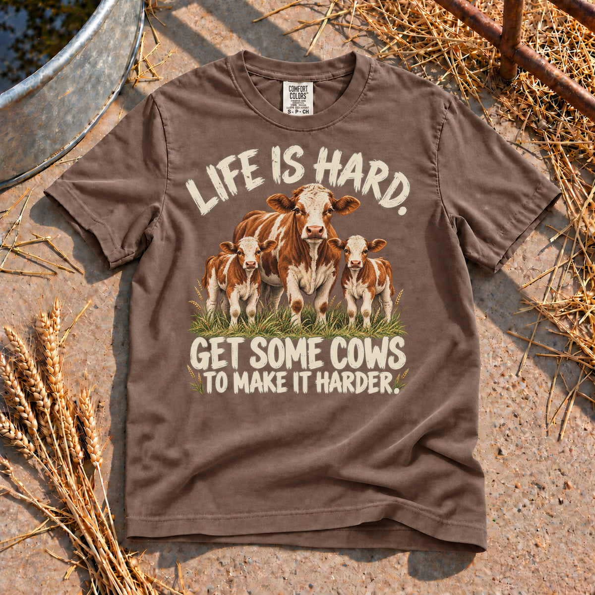 Life is Hard T-Shirt in Espresso