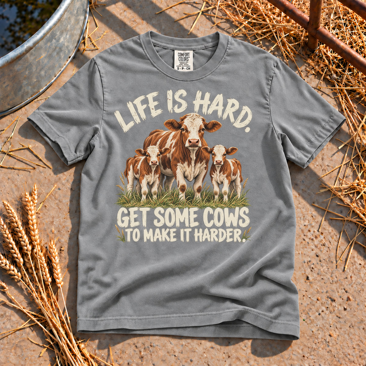 Life is Hard T-Shirt in Grey