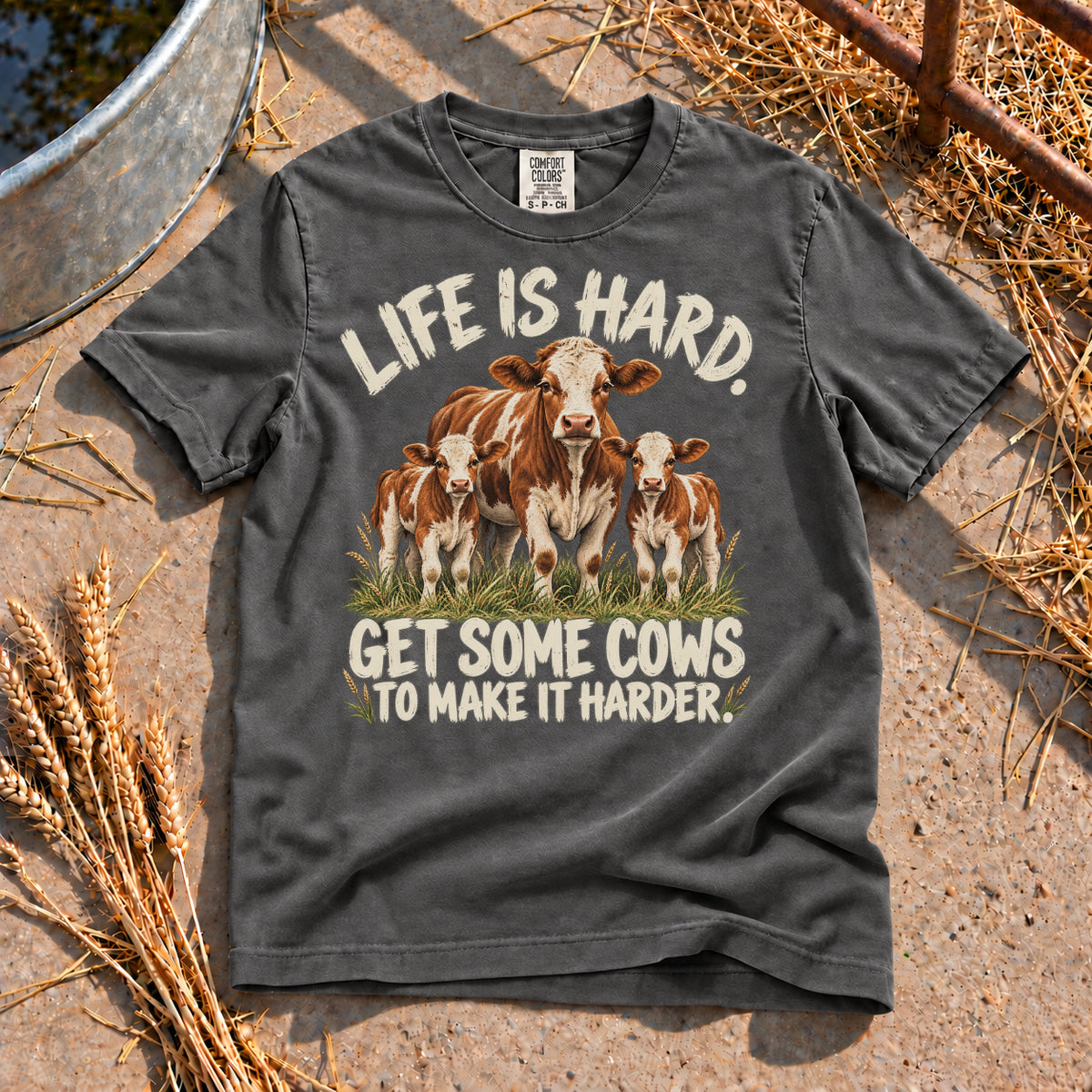 Life is Hard T-Shirt in Pepper