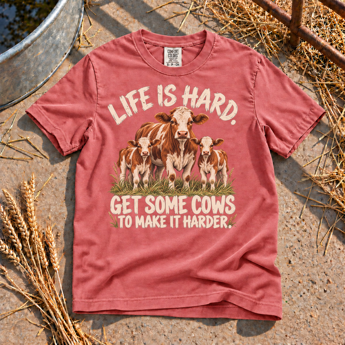 Life is Hard T-Shirt in Watermelon