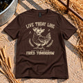 Live Today T-Shirt in Dark Chocolate