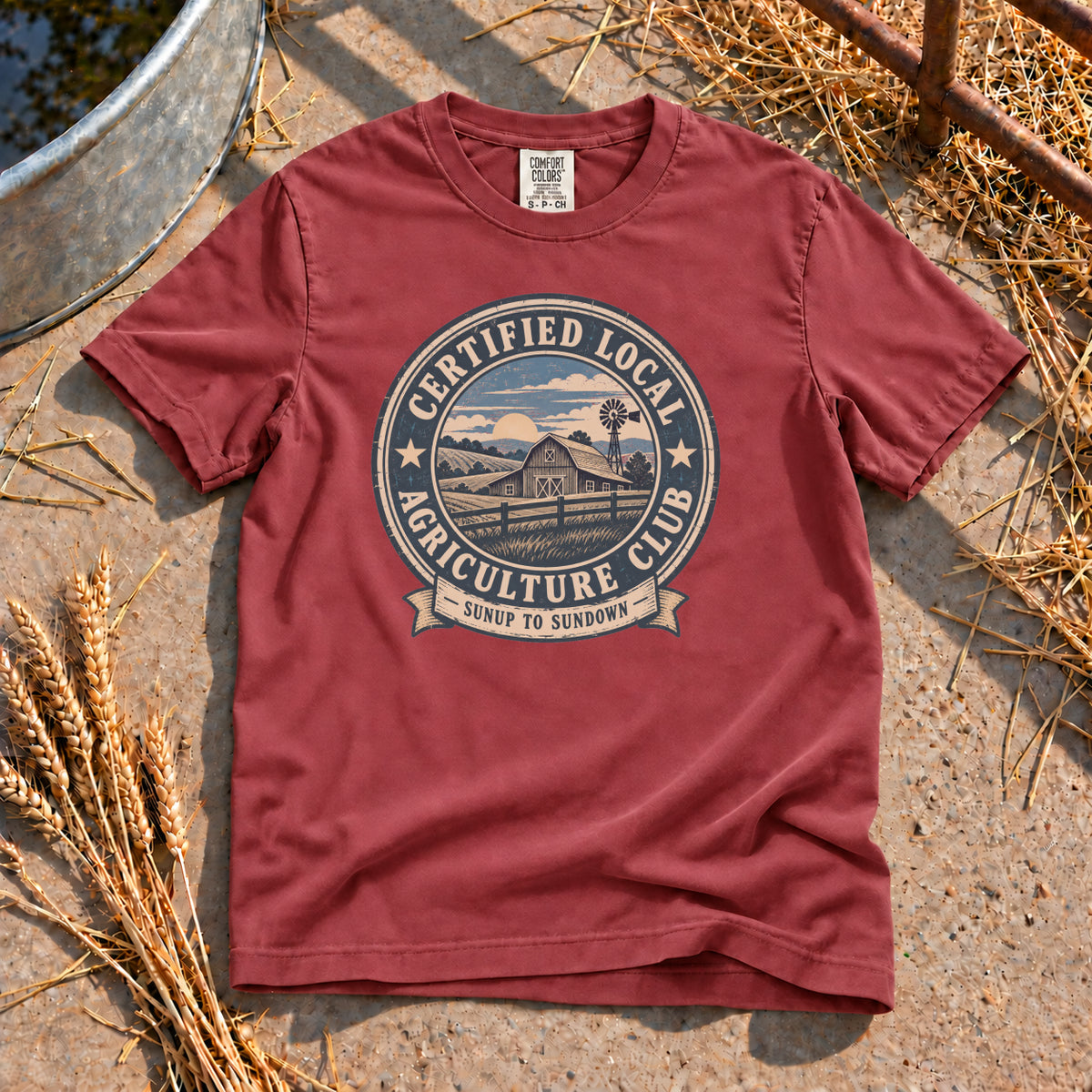 Local Agriculture Club T-Shirt in Brick