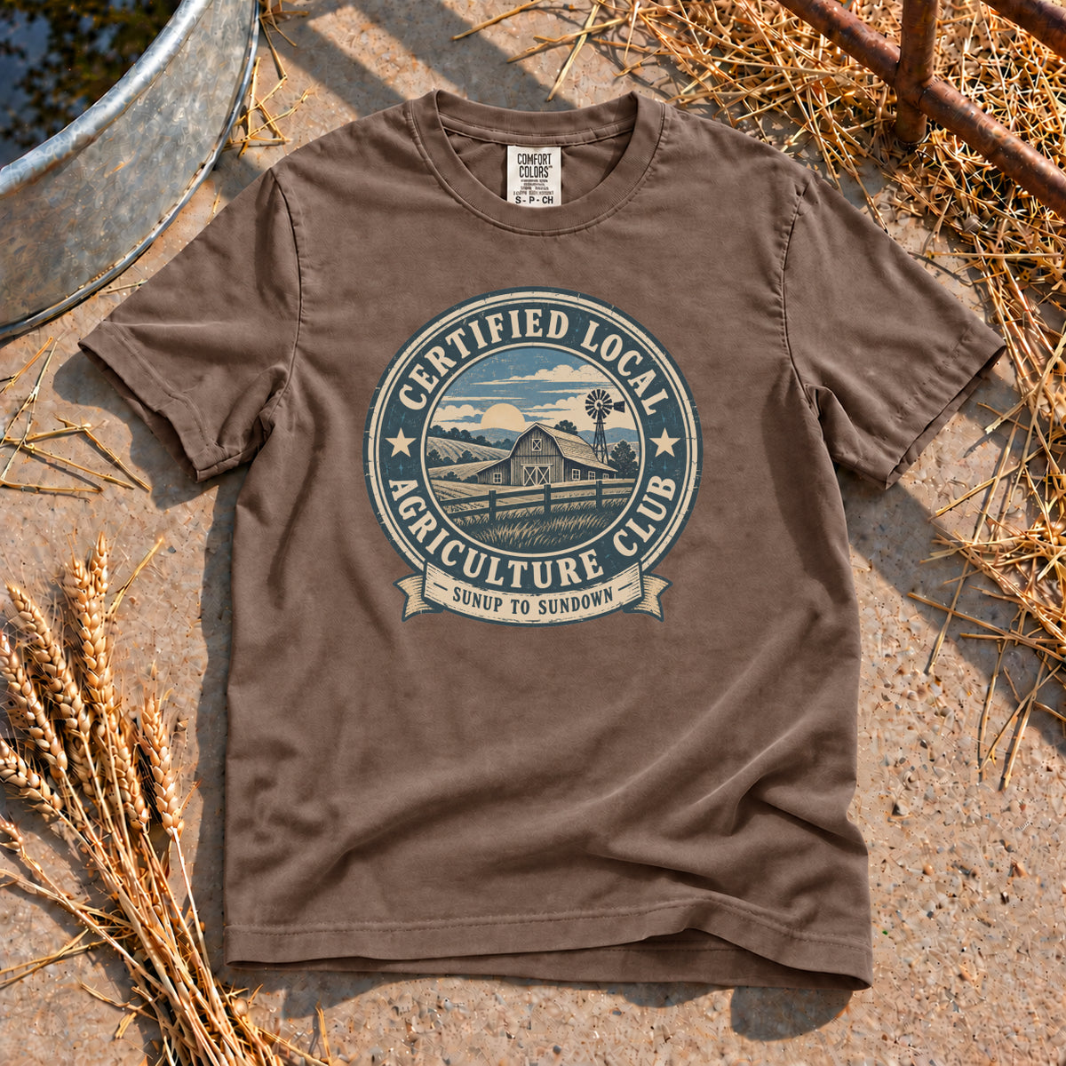 Local Agriculture Club T-Shirt in Espresso