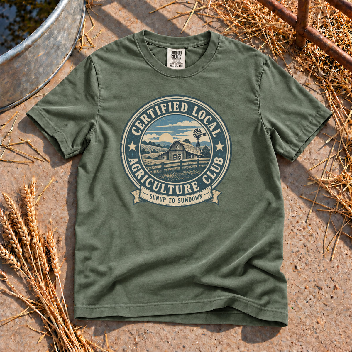 Local Agriculture Club T-Shirt in Moss