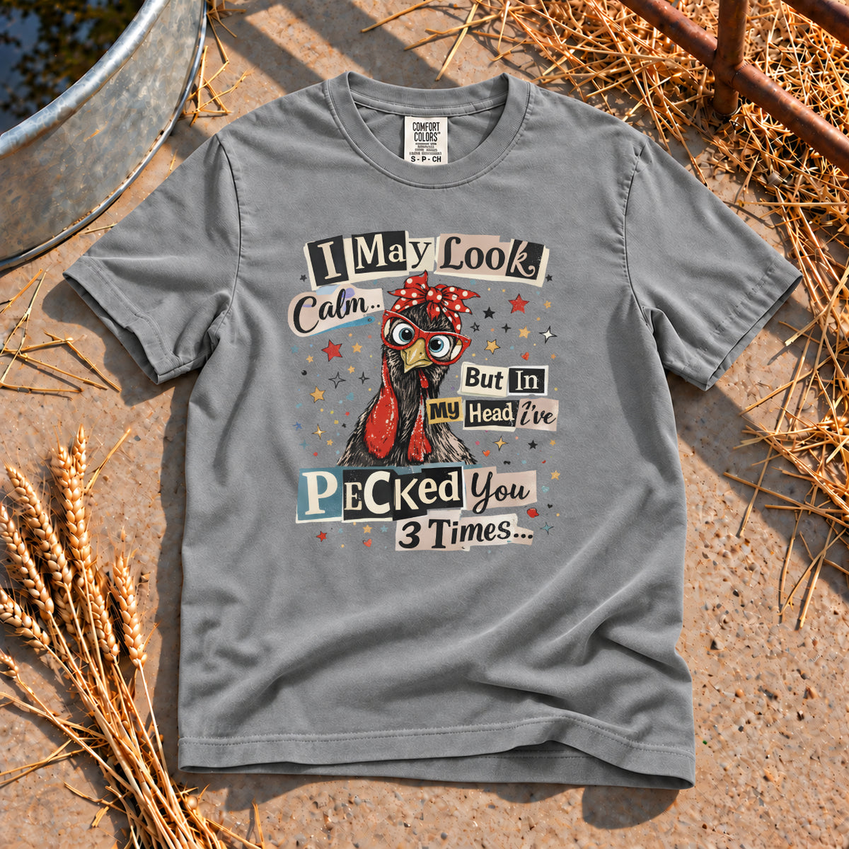 Look Calm T-Shirt in Grey