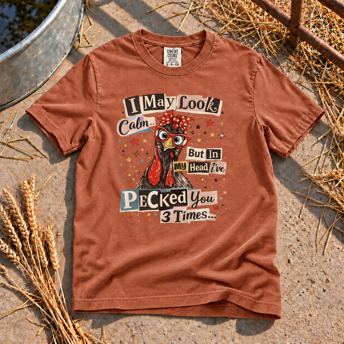 Look Calm T-Shirt in Yam