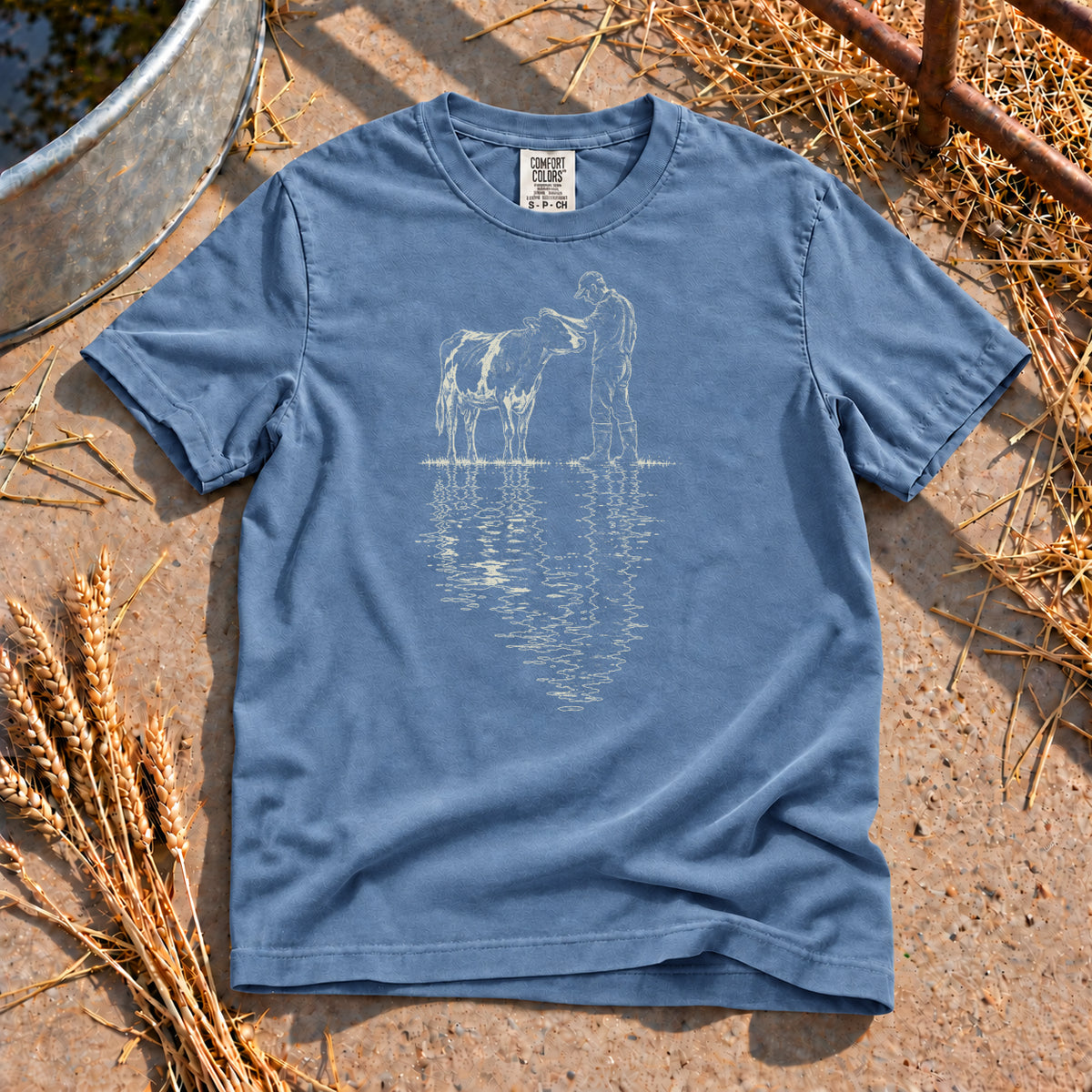 Man's Friend T-Shirt in Blue Jean