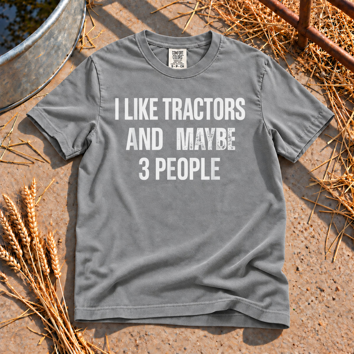 I Like Tractors T-Shirt in Grey